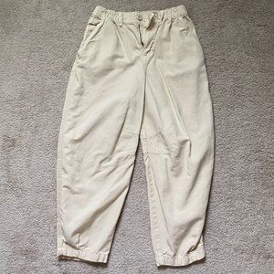 Aerie Barrel Leg Pant, Cake Batter, Size Small